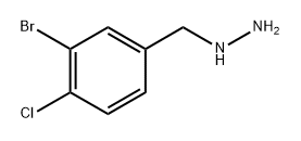 (3-bromo-4-chlorophenyl)methyl]hydrazine Struktur