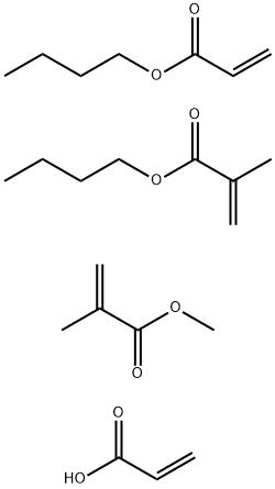 2-Propenoic acid, 2-methyl-, butyl ester, polymer with butyl 2-propenoate, methyl 2-methyl-2-propenoate and 2-propenoic acid Struktur