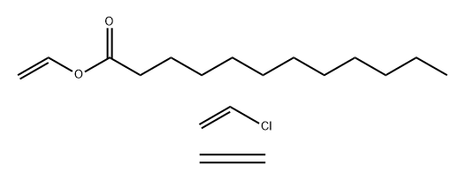 Dodecanoic acid, ethenyl ester, polymer with chloroethene and ethene Struktur