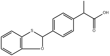 4-(1,3-Benzoxathiol-2-yl)-α-methylbenzeneacetic acid Struktur