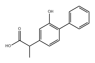 [1,1'-Biphenyl]-4-acetic acid, 2-hydroxy-α-methyl- Struktur