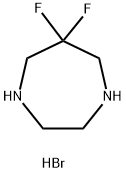 6,6-Difluoro-1,4-diazepane dihydrobromide Struktur