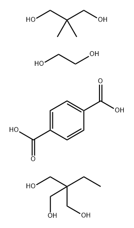 1,4-Benzenedicarboxylic acid, polymer with 2,2-dimethyl-1,3-propanediol, 1,2-ethanediol and 2-ethyl-2-(hydroxymethyl)-1,3-propanediol Struktur