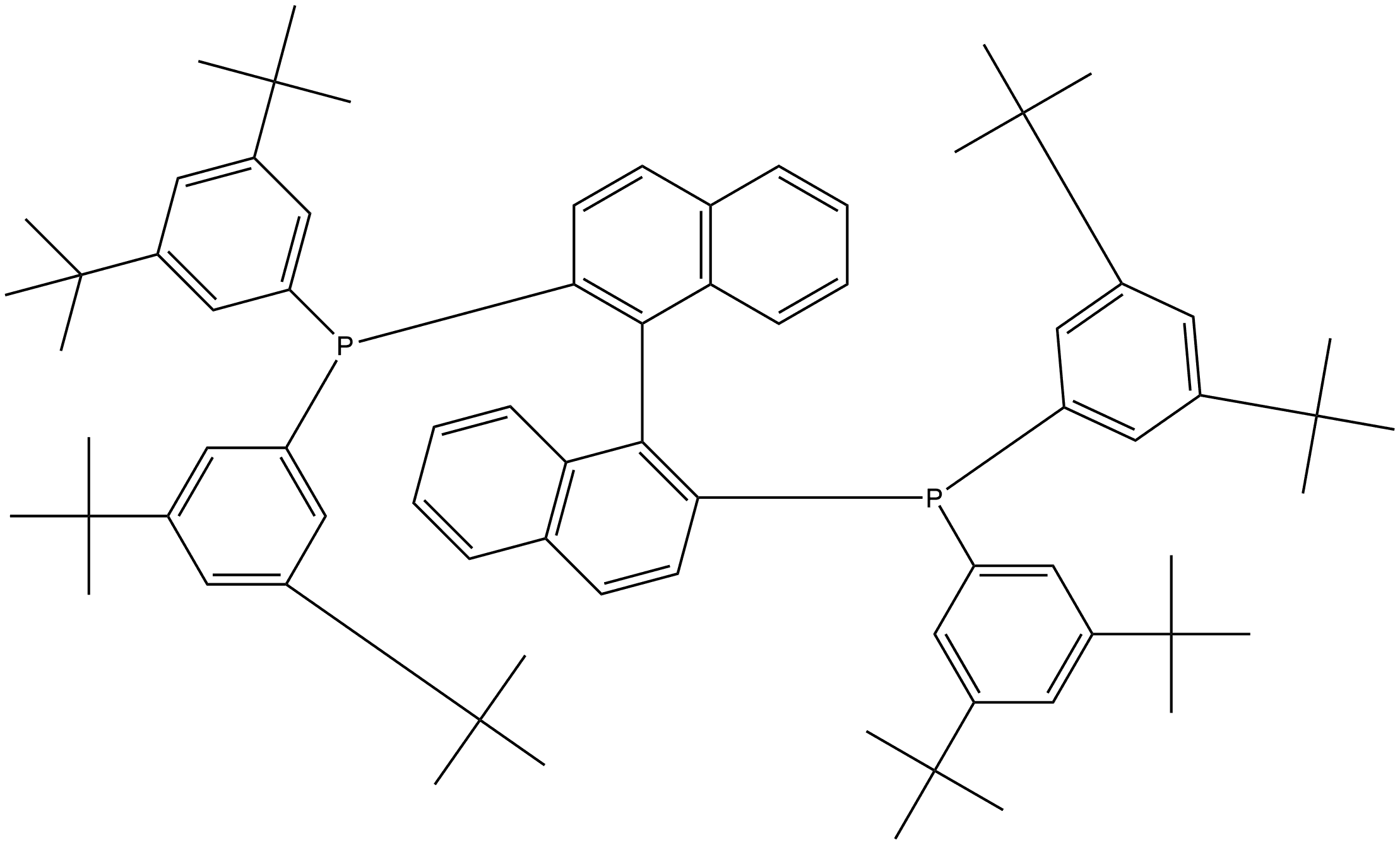 Phosphine, (1S)-[1,1'-binaphthalene]-2,2'-diylbis[bis[3,5-bis(1,1-dimethylethyl)phenyl]- (9CI) Struktur