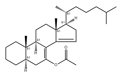 5α-Cholesta-7,14-dien-7-ol acetate Struktur