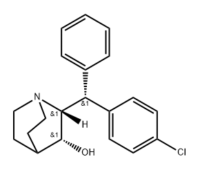 beta-cis-2-(4-Chlorobenzhydryl)-3-quinuclidinol Struktur