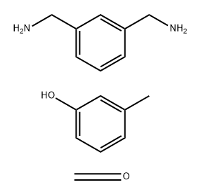 Formaldehyde, polymer with 1,3-benzenedimethanamine acid 3-methylphenol Struktur