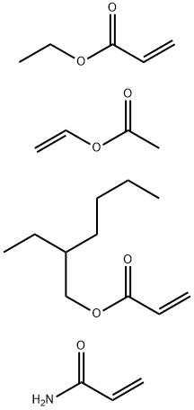 2-Propenoic acid,2-ethylhexyl ester, polymer with ethenyl acetate, ethyl 2-propenoate and 2-propenamide 2-Propenoic acid,2-ethylhexyl ester,polymer with ethenyl acetate,ethyl 2-propenoate and 2-propenamide Struktur