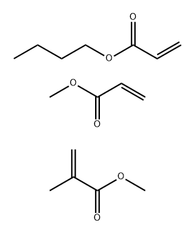 2-Propenoic acid, 2-methyl-, methyl ester, polymer with butyl 2-propenoate and methyl 2-propenoate Struktur