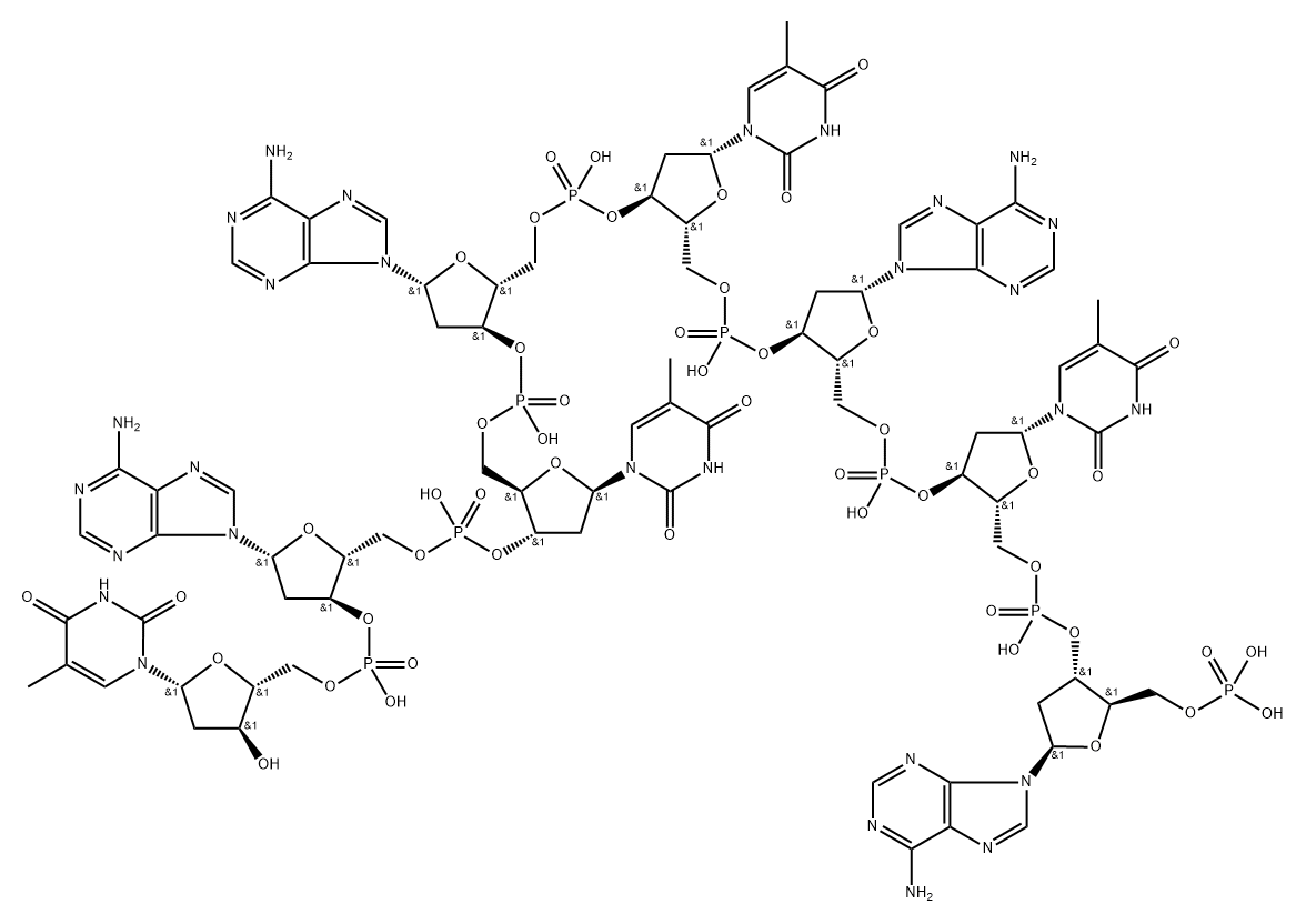 tetra(deoxyadenylylthymidylyl)adenylate complex Struktur