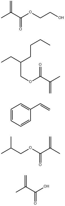 2-Propionic acid, 2-methyl, polymer with 2-ethylhexyl-2-methyl-2-propionate, 2-hydroxylthyl 2-methyl-2-propionate, 2-methylpropyl 2-methyl-2-propionate, 2-methylpropyl 2-methyl-2-propionate Struktur