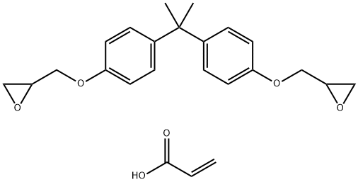 Oxirane, 2,2'-[(1-methylethylidene)bis(4,1-phenyleneoxymethylene)]bis-, homopolymer, di-2-propenoate Struktur