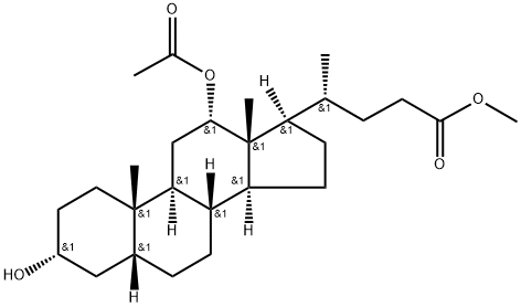 Methyl 12-acetyl-7-desoxycholate Struktur