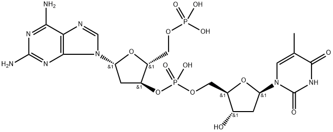 poly(thymidylyl-(5'-3')-2-amino-2-deoxy-5'-adenylic acid) Struktur