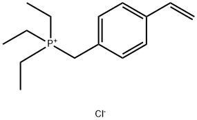 (4-ethenylphenyl)methyl]triethylphosphonium chloride (1:1) Struktur