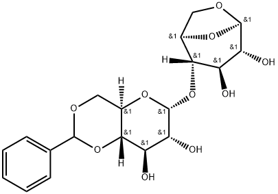 1,6-Anhydro-4',6'-O-benzylidene-β-D-maltose Struktur