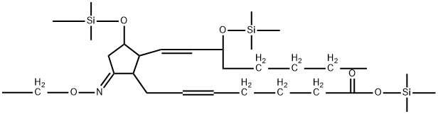 (5Z,8β,11α,13E,15S)-9-(Ethoxyimino)-11,15-bis(trimethylsiloxy)prosta-5,13-dien-1-oic acid trimethylsilyl ester Struktur