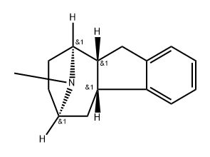 (4bR)-4bβ,5,6,7,8,9,9aβ,10-Octahydro-11-methyl-6α,9α-epiminobenz[a]azulene Struktur