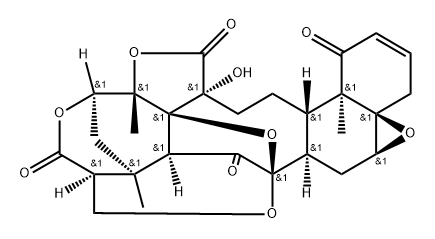 (14S,16β,22R,25S)-5,6α:14,17:14,27-Triepoxy-13,20,22-trihydroxy-1,15-dioxo-16,24-cyclo-13,14-seco-5α-ergost-2-ene-18,26-dioic acid 18,20:26,22-dilactone Struktur