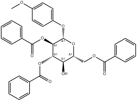 4-Methoxyphenyl 2,3,6-tri-O-benzoyl-beta-D-glucopyranoside min. 98% Struktur