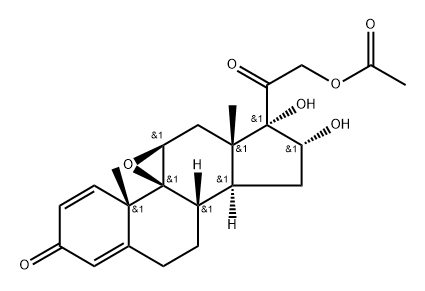 Pregna-1,4-diene-3,20-dione, 21-(acetyloxy)-9,11-epoxy-16,17-dihydroxy-, (9β,11β,16α)-