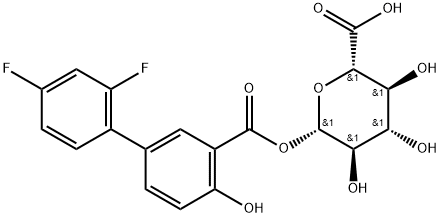 diflunisal glucuronide ester Struktur