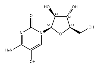 2(1H)-Pyrimidinone, 4-amino-1-β-D-arabinofuranosyl-5-hydroxy- Struktur