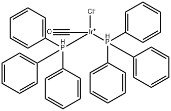 (SP-4-2)-Carbonylchlorobis(triphenylphosphine)iridium Struktur