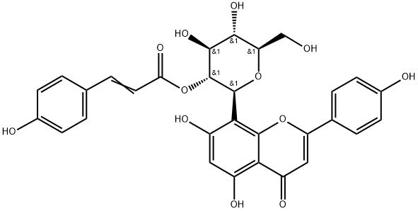 Vitexin 2''-O-p-couMarate	 Struktur