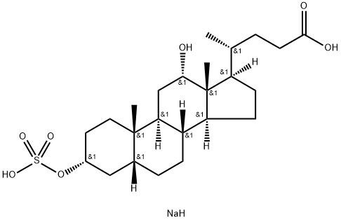 Cholan-24-oic acid, 12-hydroxy-3-(sulfooxy)-, disodium salt, (3α,5β,12α)- (9CI) Struktur