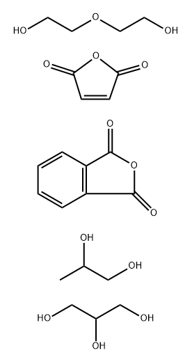 1,3-isobenzofurandione, polymer with 2,5-furandione,2,2'-oxybis[ethanol], 1,2-propanediol and 1,2,3-propanetriol Struktur