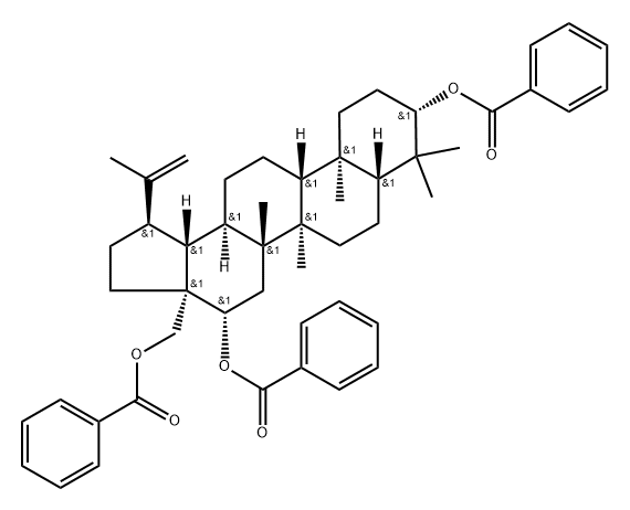 Lup-20(29)-ene-3,16,28-triol, tribenzoate, (3β,16β)- (9CI) Struktur