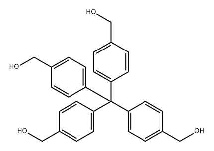 (methanetetrayltetrakis(benzene-4,1-diyl))tetramethanol Struktur