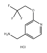 4-Pyridinemethanamine, 2-(2,2,2-trifluoroethoxy)-, hydrochloride (1:) Struktur