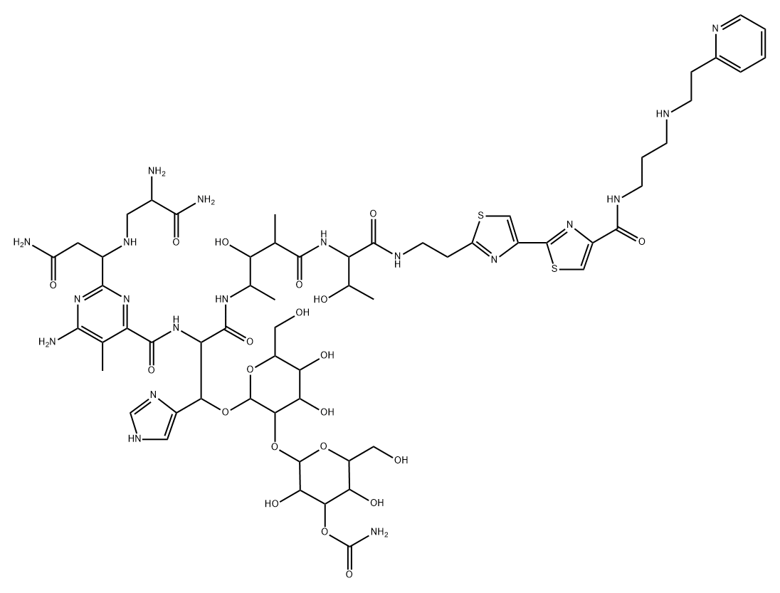 N1-[3-[[2-(2-Pyridyl)ethyl]amino]propyl]bleomycinamide Struktur