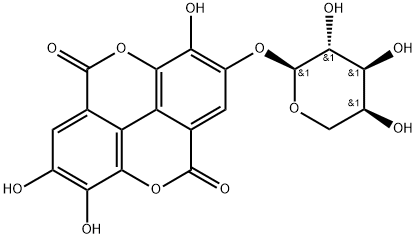 [1]Benzopyrano[5,4,3-cde][1]benzopyran-5,10-dione, 7-(α-L-arabinopyranosyloxy)-2,3,8-trihydroxy- (9CI) Struktur