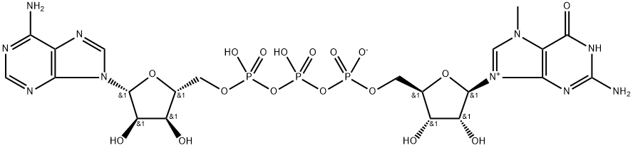 N7-methyl-Guanosine-5'-triphosphate-5'-Adenosine Struktur