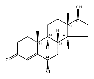 4-Androsten-6β-chloro-17β-ol-3-one Struktur