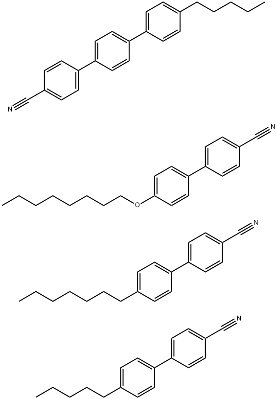 Liquid crystal mixture E7 Struktur