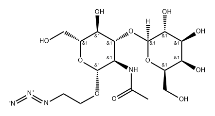 2-Azidoethyl 2-acetamido-2-deoxy-3-O-β-D-galactopyranosyl-β-D-glucopyranoside Struktur