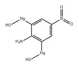 4-Nitro-2,6-bis[hydroxymercurio(II)]aniline Struktur