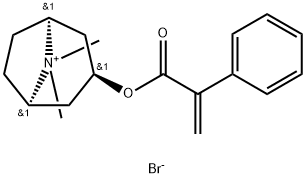 8-Azoniabicyclo[3.2.1]octane, 8,8-dimethyl-3-[(1-oxo-2-phenyl-2-propenyl)oxy]-, bromide, endo- (9CI) Struktur