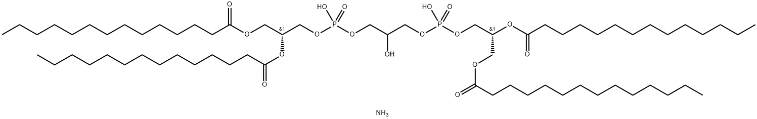 1',3'-bis[1,2-diMyristoyl-sn-glycero-3-phospho]-sn-glycerol (aMMoniuM salt) Struktur