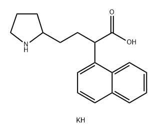 α-[2-(2-Pyrrolidinyl)ethyl]-1-naphthaleneacetic acid potassium salt Struktur