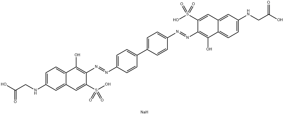 N,N'-[1,1'-Biphenyl-4,4'-diylbis(azo)bis(5-hydroxy-7-sodiosulfonaphthalene-6,2-diyl)]bis(glycine sodium) salt Struktur