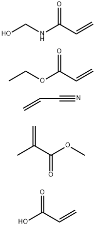 Ethyl acrylate-N-methylolacrylamide-methyl methacrylate-acrylic acid-acrylonitrile polymer Struktur