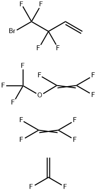 1-Butene, 4-bromo-3,3,4,4-tetrafluoro-, polymer with 1,1-difluoroethene, tetrafluoroethene and trifluoro (trifluoromethoxy) ethene Struktur