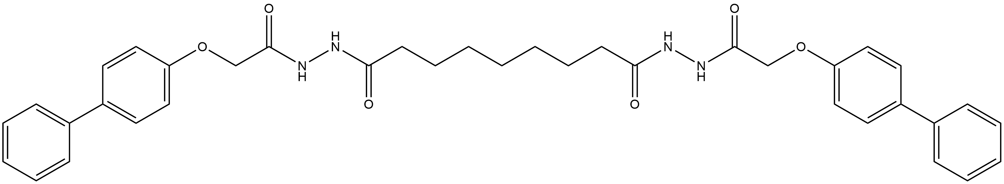 N'1,N'9-bis[(4-biphenylyloxy)acetyl]nonanedihydrazide Struktur