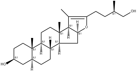 (25R)-5α-Furost-20(22)-ene-3β,26-diol Struktur