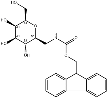 L-glycero-L-galacto-Heptitol, 2,6-anhydro-7-deoxy-7-[[(9H-fluoren-9-ylmethoxy)carbonyl]amino]- Struktur